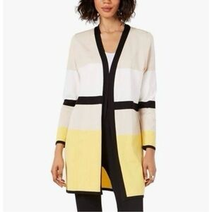 Alfani Colorblock Open Front Cardigan